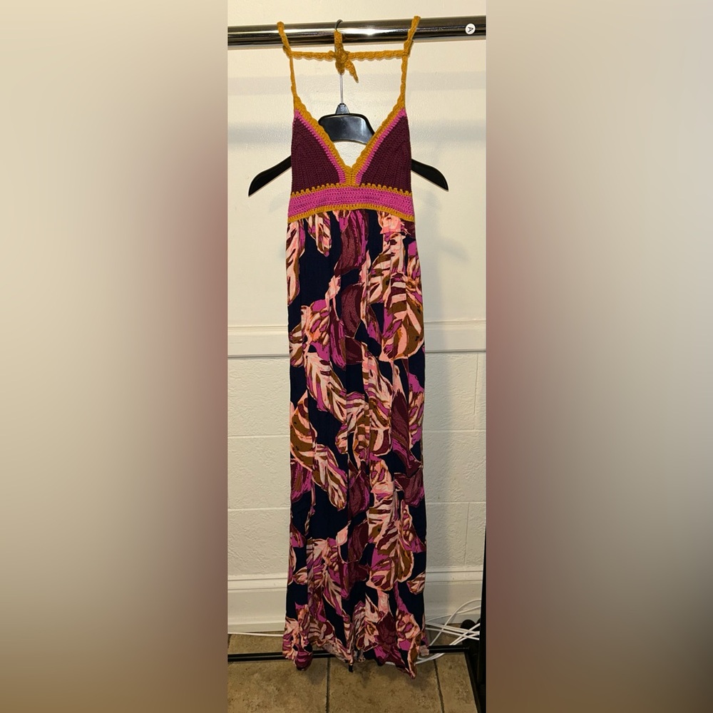 Mossimo Supply Co Red and Pink Maxi Pencil Skirt Resort Wear